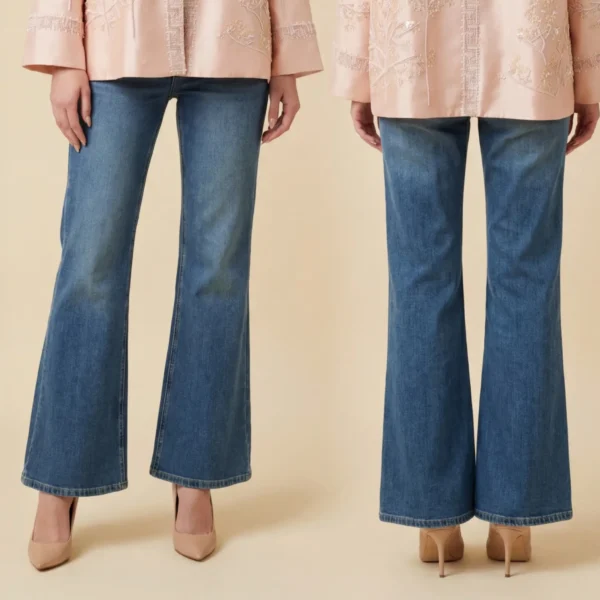 Celestial Denim-星空牛仔-Flared Denim Trousers with Tailored Fit